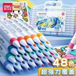 得力HM108丙烯马克笔丙烯颜料学生专用彩色笔丙烯笔马克笔